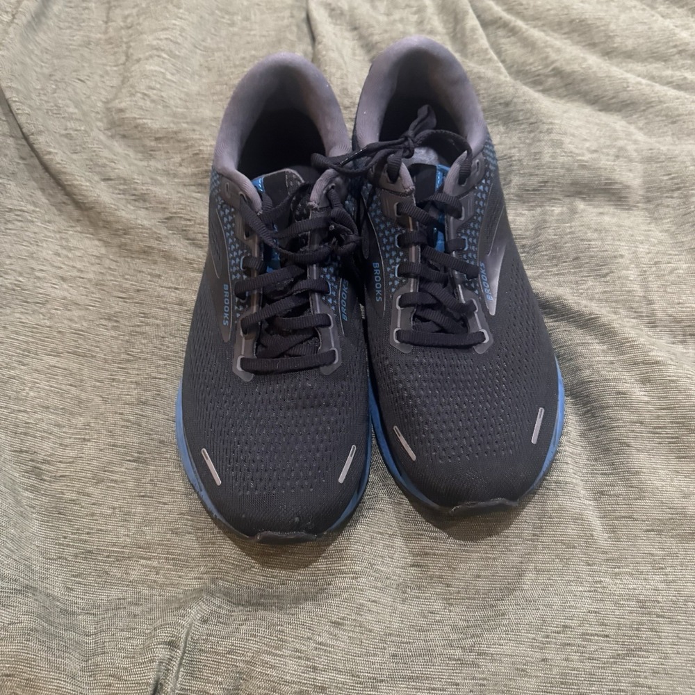 Brooks Running Shoes Mens 12.5 D Ghost 14 Black Blue 1103691D056 - Picture 2 of 8